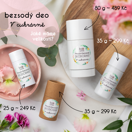 Přírodní BEZSODÝ deodorant V cukrárně (velký)